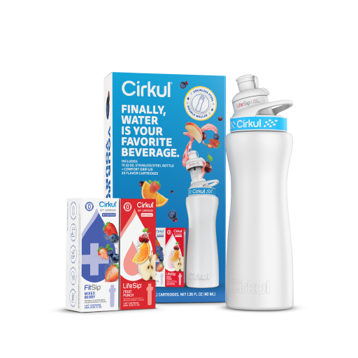 22oz. White Stainless Steel Bottle Starter Kit - Cozy Bottle Choice