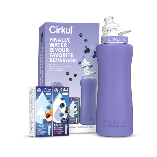 32oz. Matte Periwinkle Stainless Steel Bottle Starter Kit - Easy Bottle Set