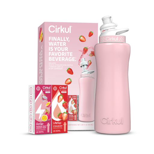 32oz. Blush Pink Stainless Steel Bottle Starter Kit - Essential Bottle